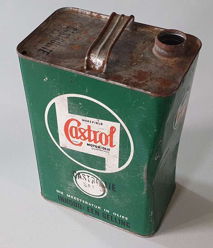 Vintage 1946-1958 CASTROL 1 gallon Wakefield motor oil tin as per photo
