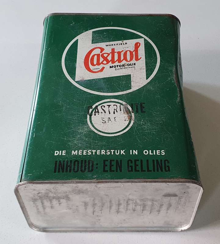 Vintage 1946-1958 CASTROL 1 gallon Wakefield motor oil tin as per photo