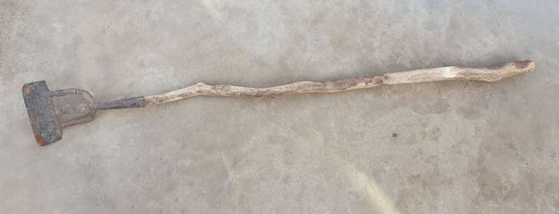 Vintage garden hoe with lots of character for decor - as per photo