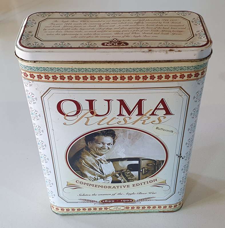 OUMA RUSKS tin as per photos