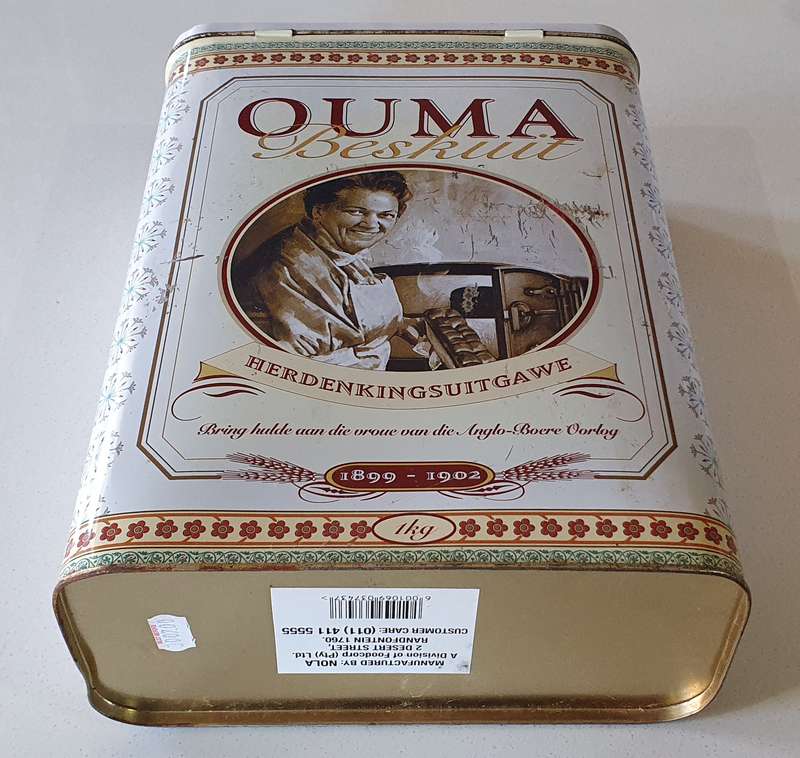 OUMA RUSKS tin as per photos