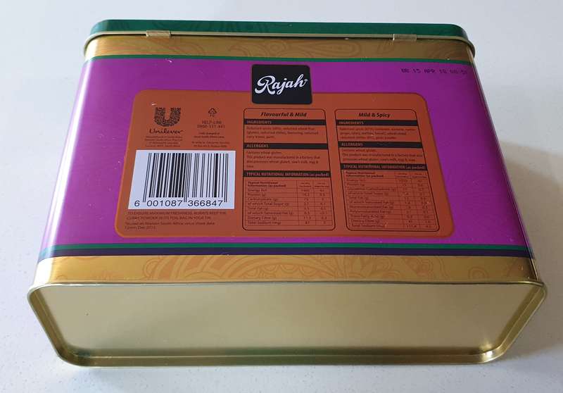 RAJAH  tin as per photos