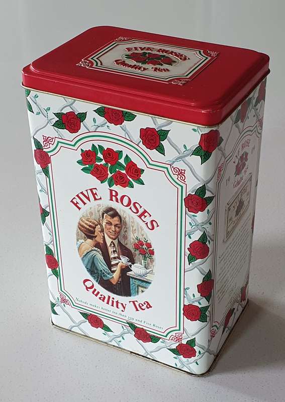 Five roses tin as per photos