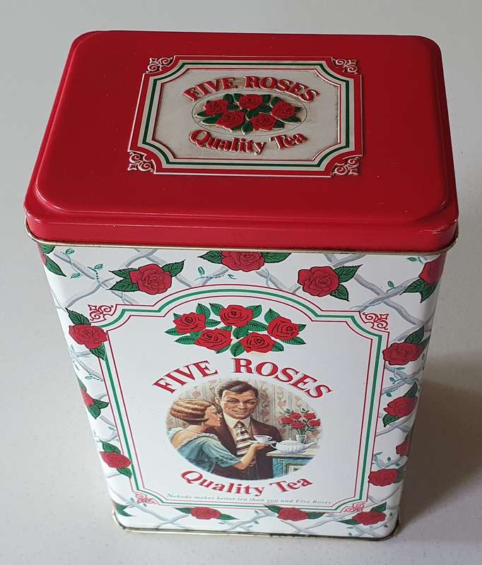 Five roses tin as per photos