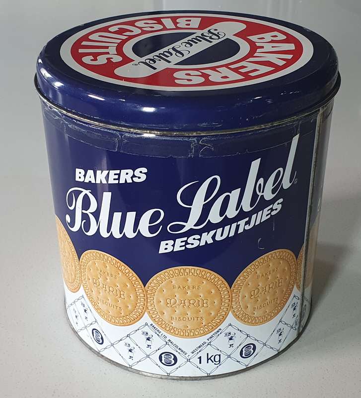 Bakers BLUE LABEL tin as per photos