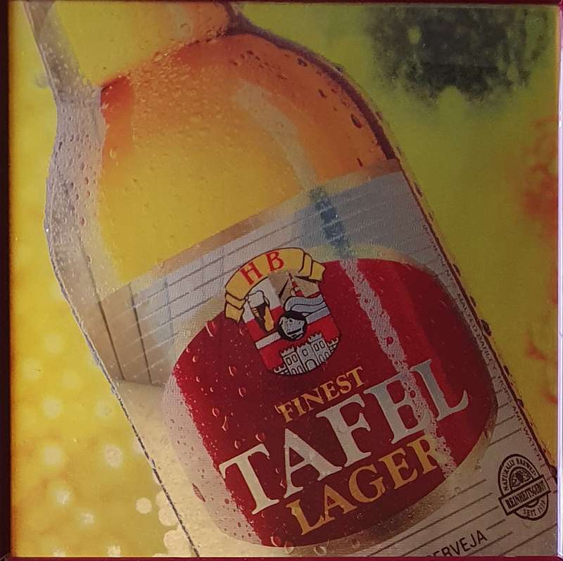 Unframed TAFEL LAGER bar mirror as per photo