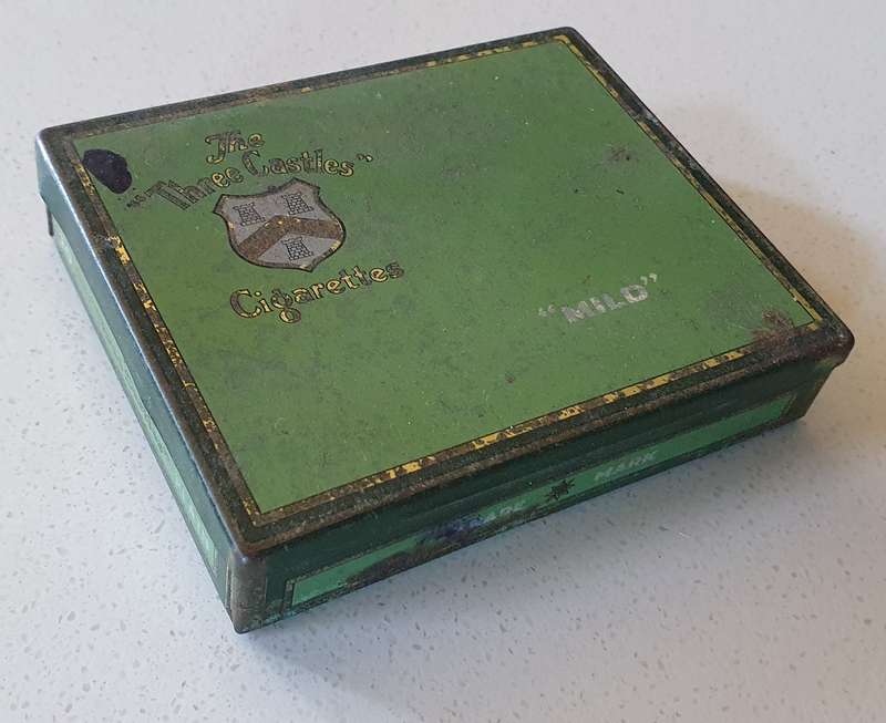 Vintage The Three Castles tobacco cigarette tin as per photos