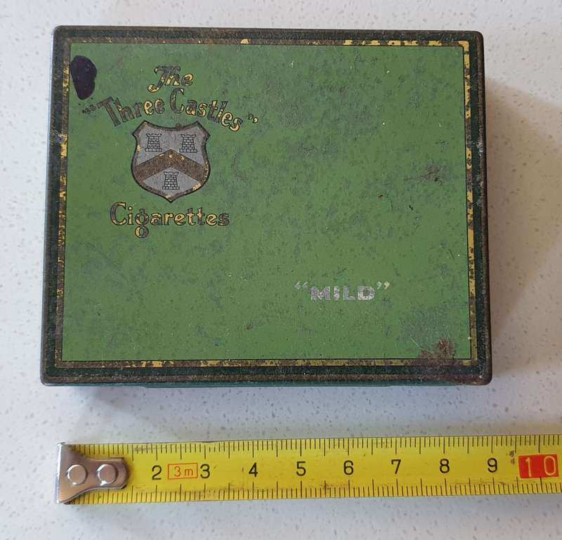Vintage The Three Castles tobacco cigarette tin as per photos