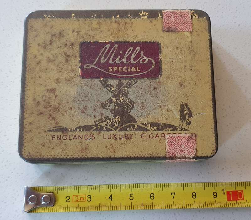 Vintage Mills tobacco tin as per photos