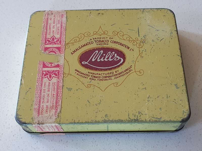 Vintage Mills tobacco tin as per photos