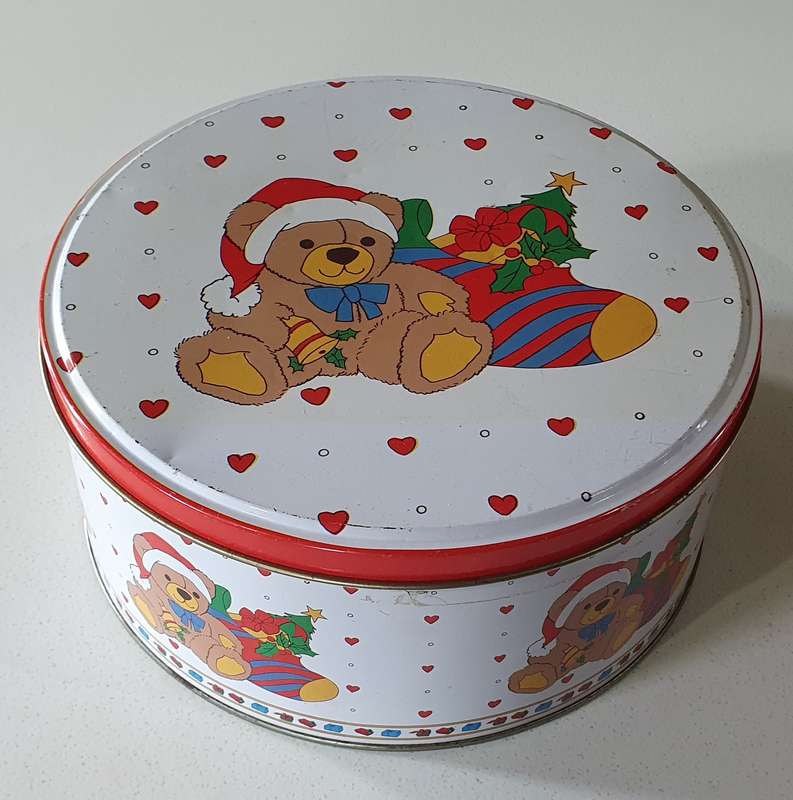 Christmas Bear tin as per photos