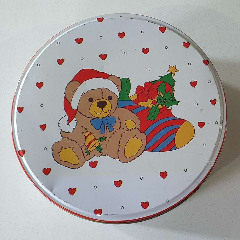 Christmas Bear tin as per photos