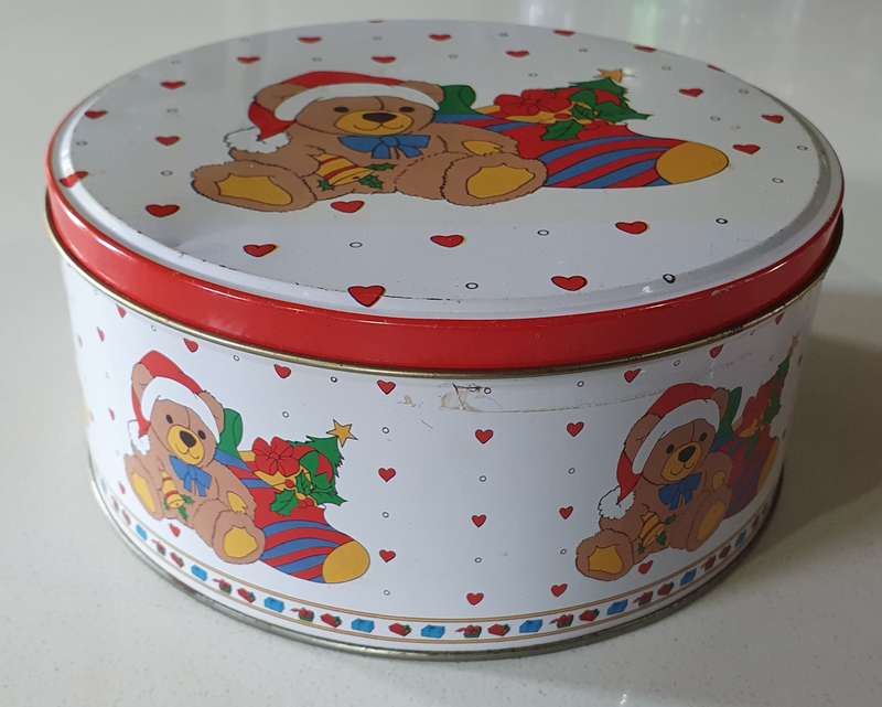 Christmas Bear tin as per photos