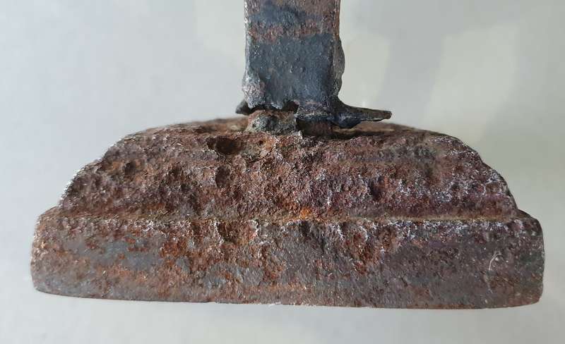 Vintage rusted cast iron, coal stove clothing Sad Iron (for door stop) as per photo