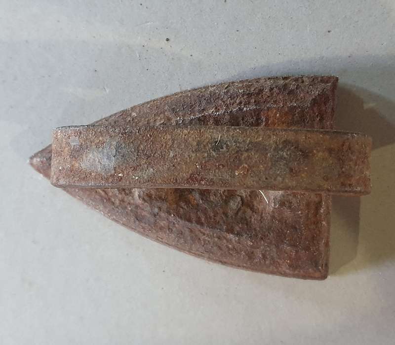 Vintage rusted cast iron, coal stove clothing Sad Iron (for door stop) as per photo