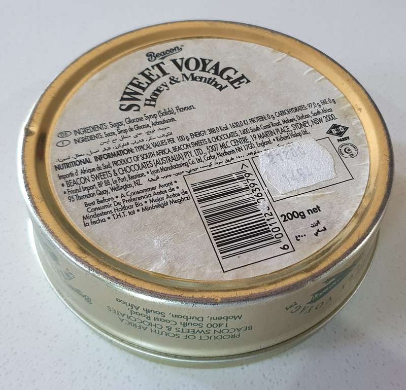 Sweet voyage tin as per photos