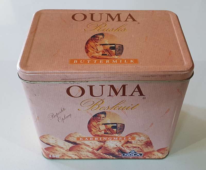 OUMA RUSKS tin as per photos