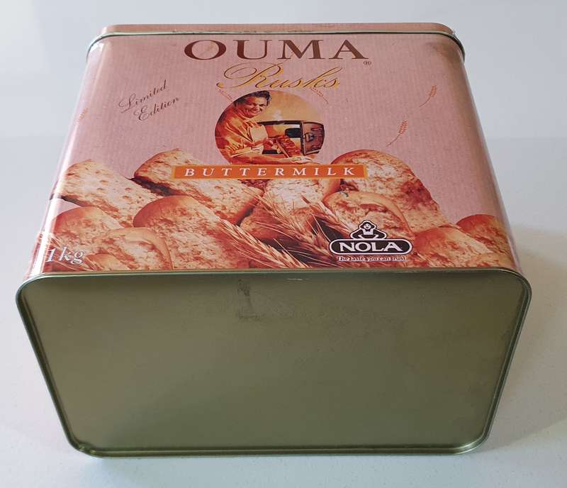 OUMA RUSKS tin as per photos