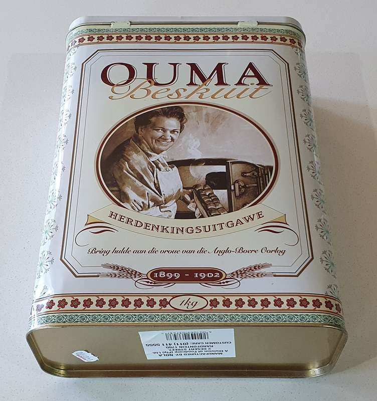 OUMA RUSKS tin as per photos