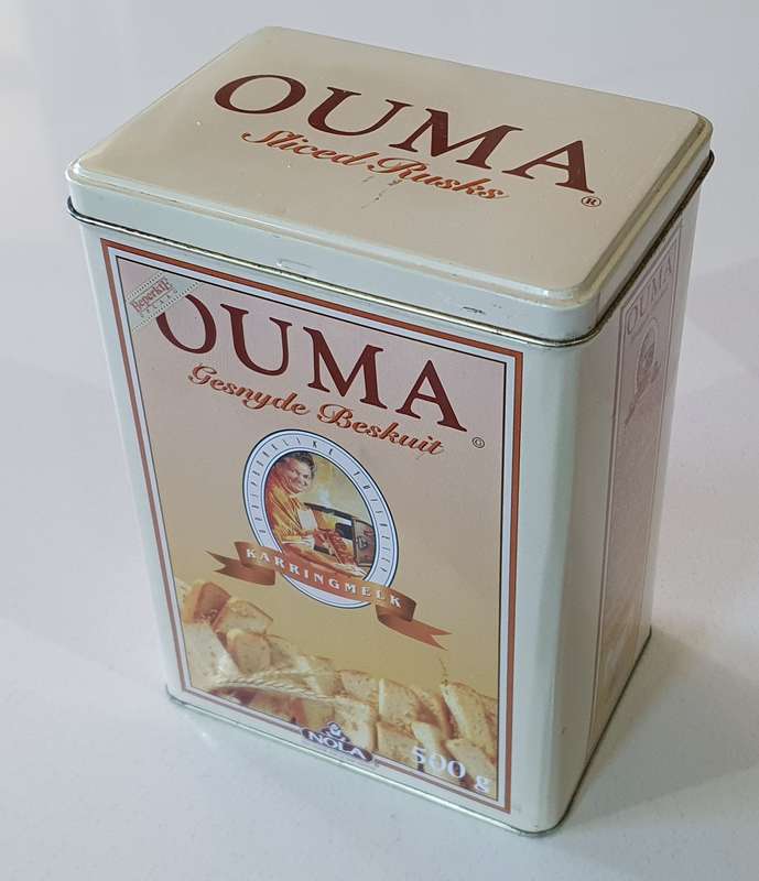 OUMA RUSKS tin as per photos