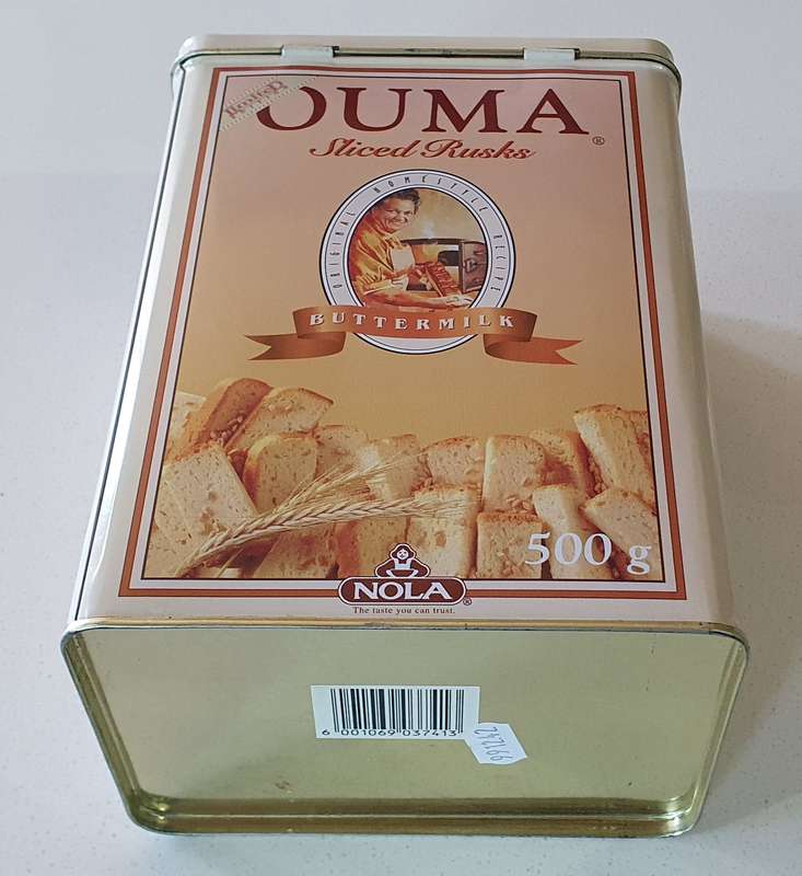 OUMA RUSKS tin as per photos