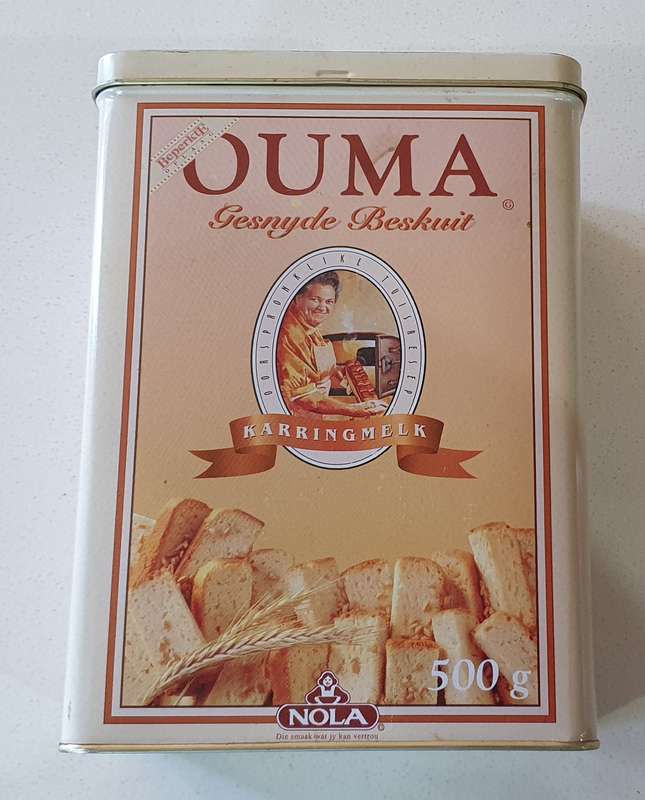 OUMA RUSKS tin as per photos