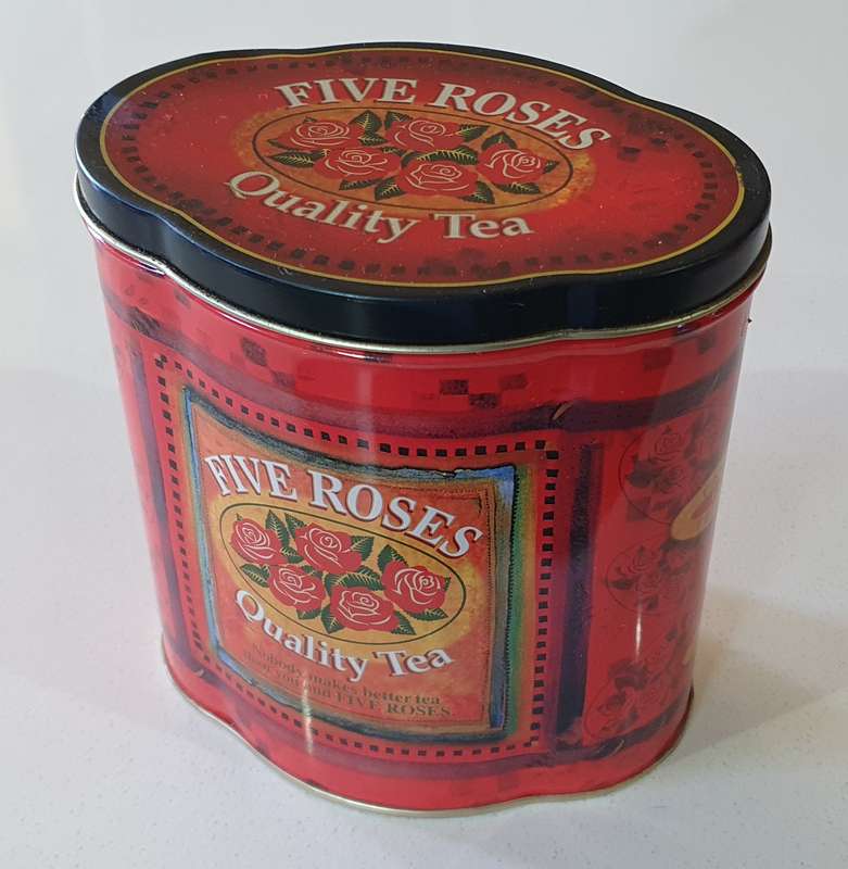 FIVE ROSES tea tin as per photos