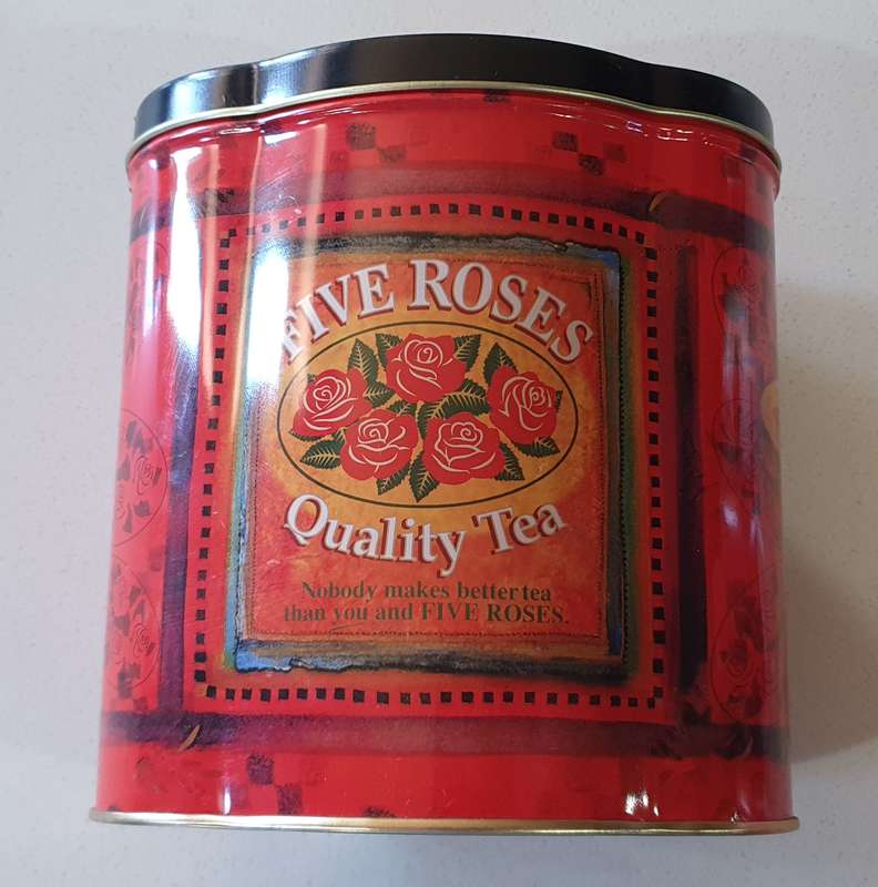 FIVE ROSES tea tin as per photos