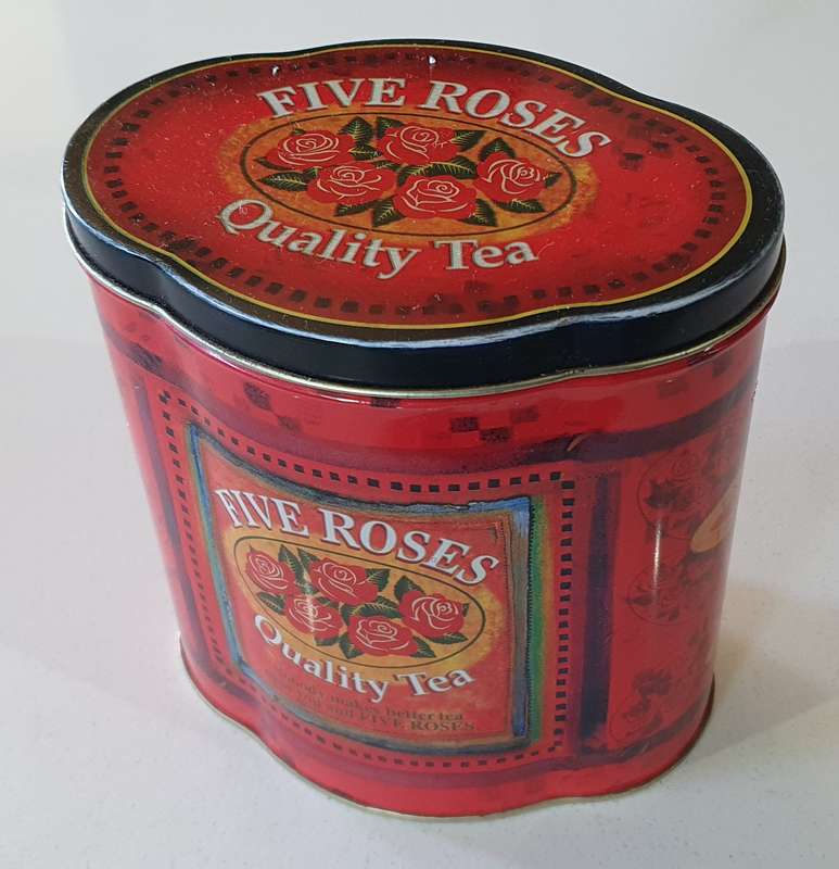 FIVE ROSES tea tin as per photos