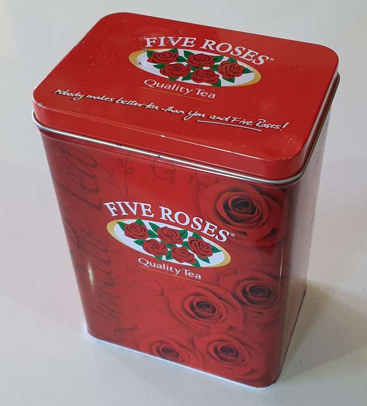 FIVE ROSES tea tin as per photos