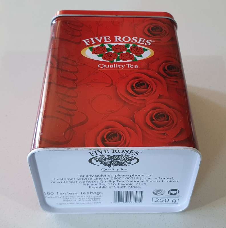 FIVE ROSES tea tin as per photos