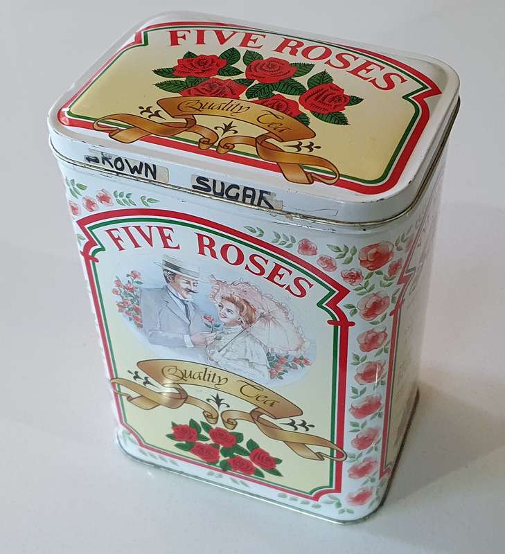 FIVE ROSES tea tin as per photos