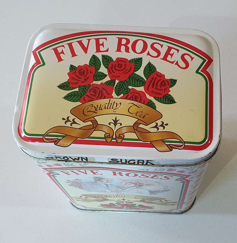 FIVE ROSES tea tin as per photos