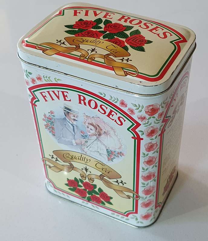 FIVE ROSES tea tin as per photos