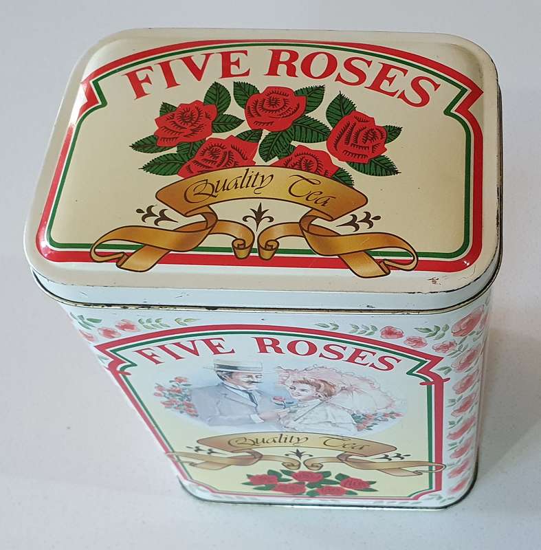 FIVE ROSES tea tin as per photos