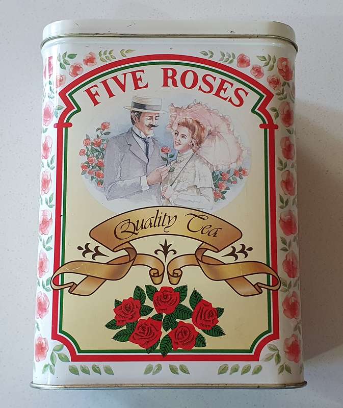 FIVE ROSES tea tin as per photos
