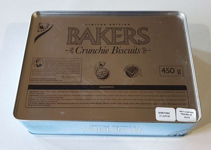 BAKERS BISCUIT tin as per photos
