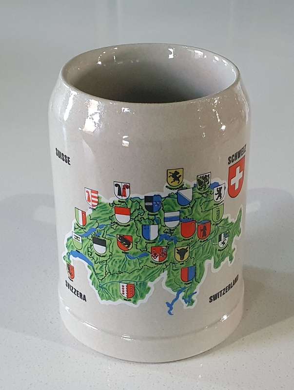 SWITZERLAND BEER MUG as per photos