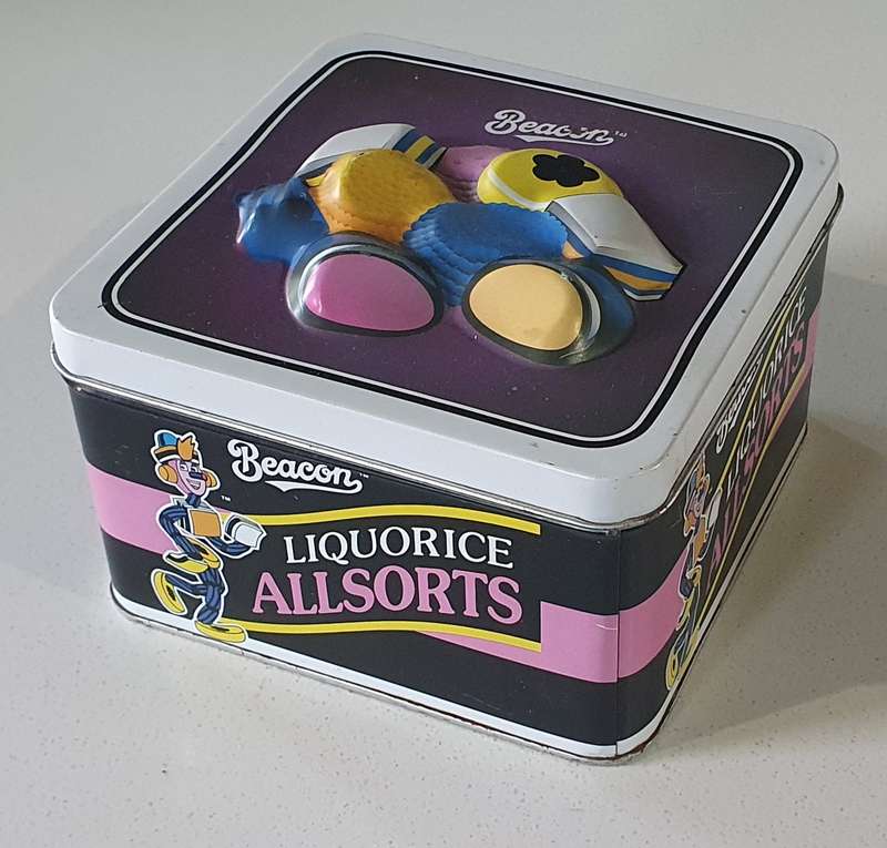 BEACON LIQOURICE ALLSORTS tin as per photos