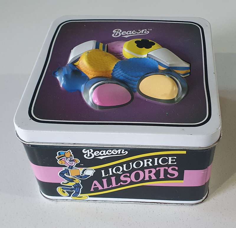 BEACON LIQOURICE ALLSORTS tin as per photos