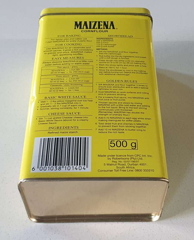 MAIZENA tin as per photos