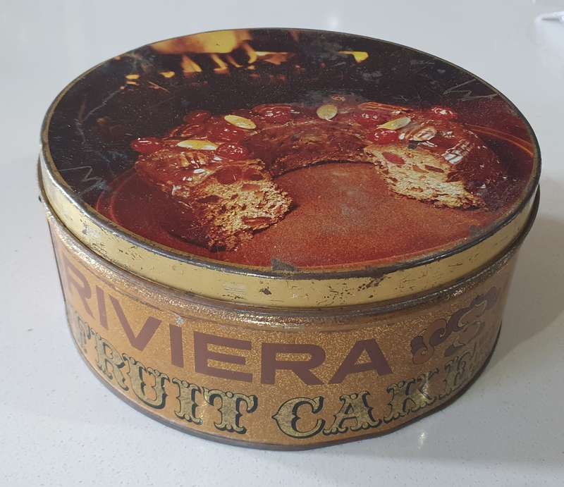 RIVIERA FRUIT CAKE tin as per photos