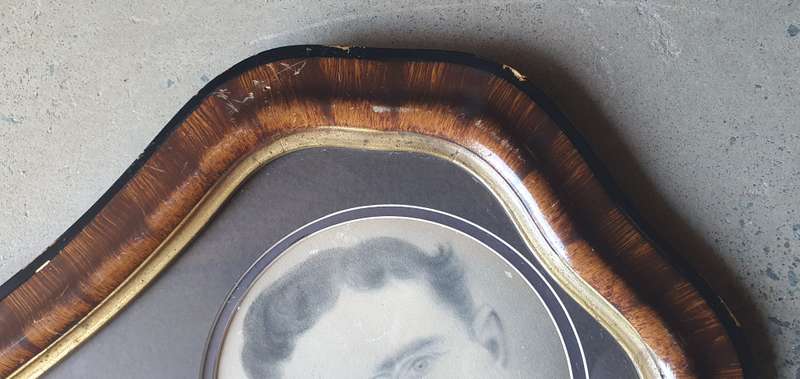 Vintage wooden frame with photo as per photos