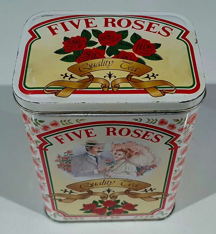 FIVE ROSES TEA tin as per photos