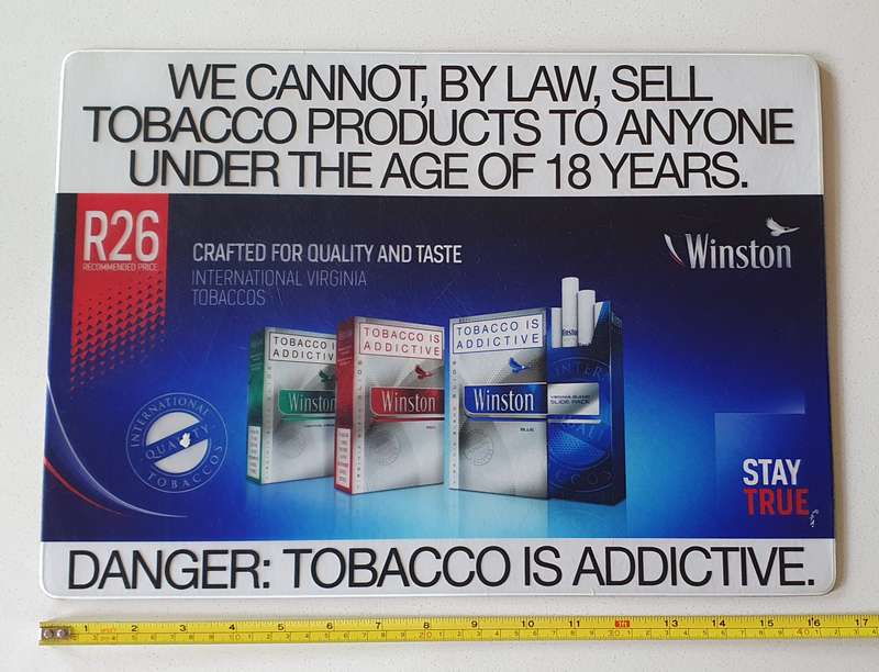 Winston tobacco counter pad as per photos