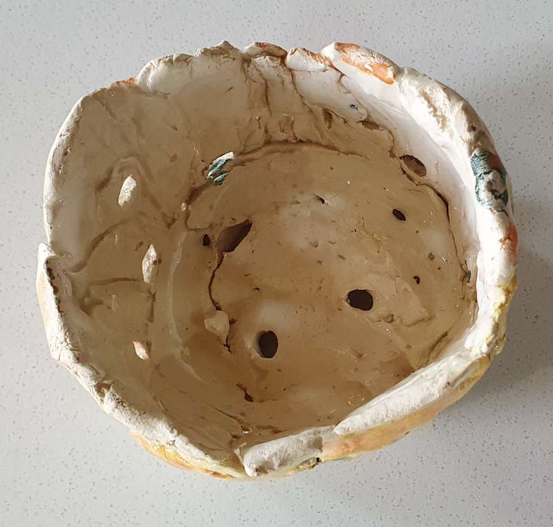 Glazed funky art pottery/clay item by Liza-Ann as per photos