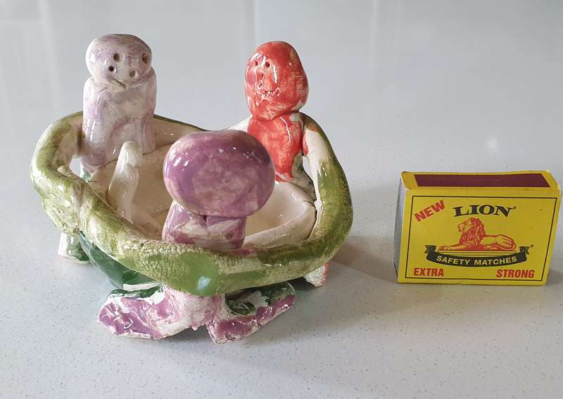 Glazed funky art pottery/clay item by Liza-Ann as per photos