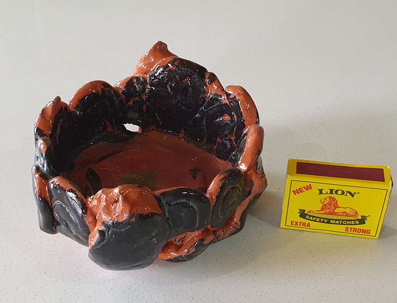 Glazed funky art pottery/clay item by Liza-Ann as per photos