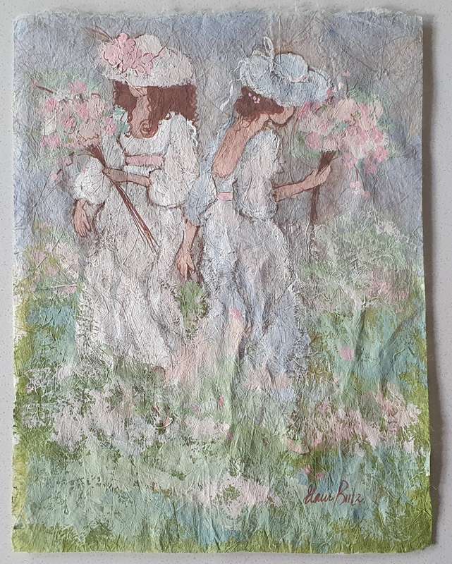 Original watercolour and pastel painting by ELAINE BRITZ as per photo