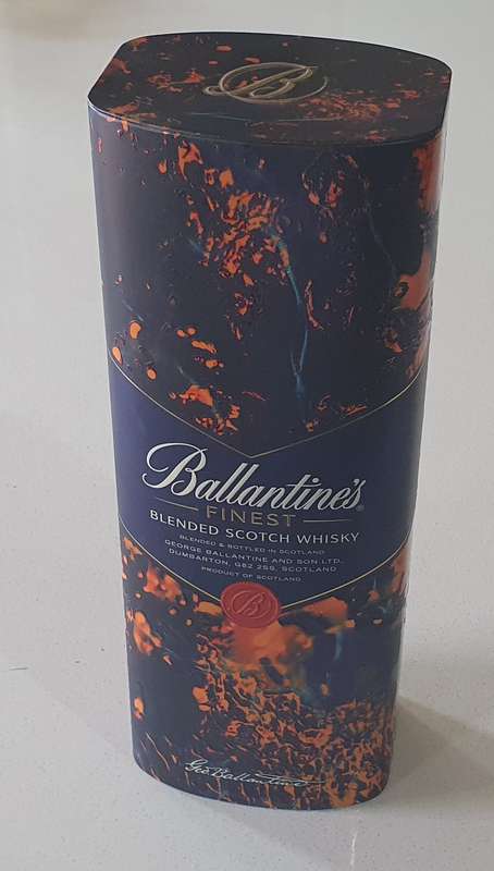 BALLANTINES whisky tin as per photos